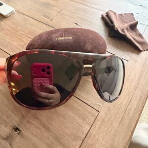 Tom Ford Brown Sunglasses with Dark Lenses